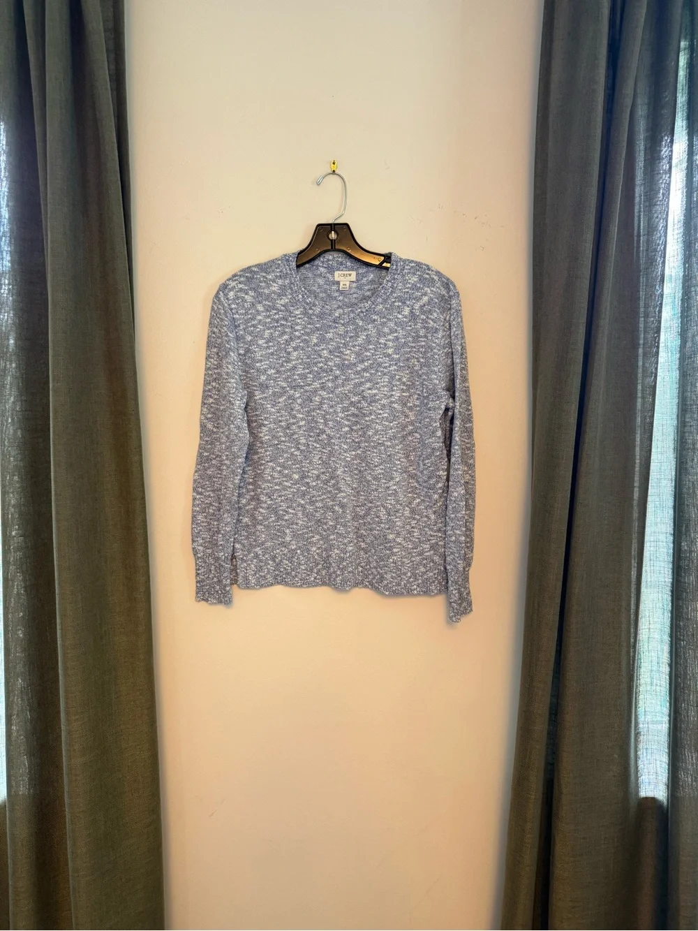J.Crew Men's Blue Marled Crewneck Sweater